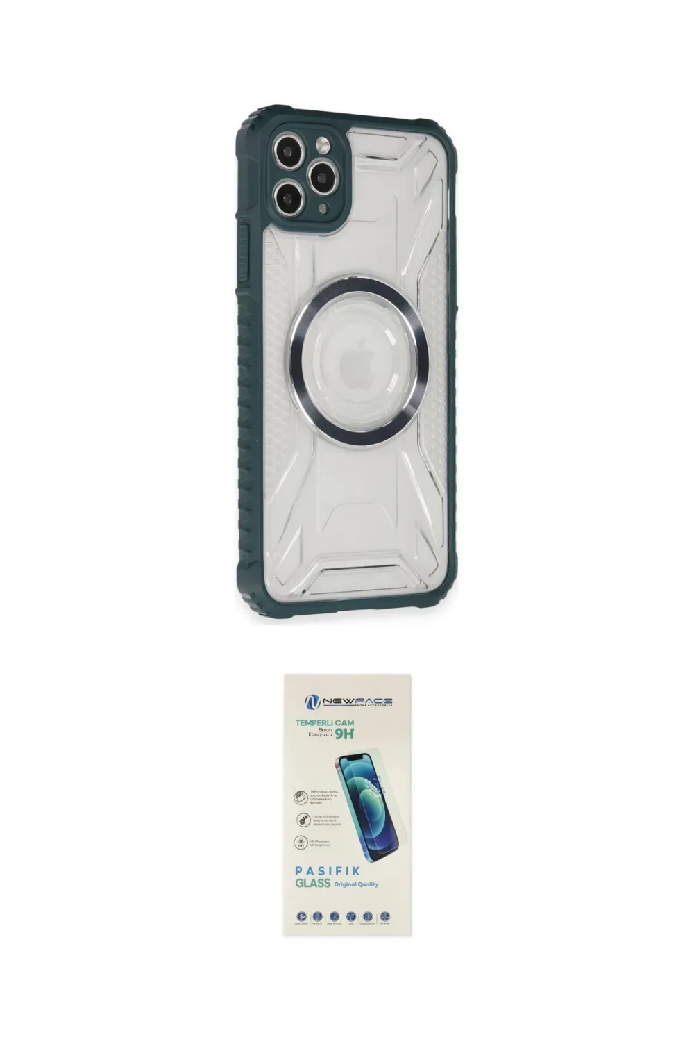 ieg™ iPhone 11 Pro Max Kılıf Kutup Modern - Şeffaf Pasifik Cam Ekran Koruyucu