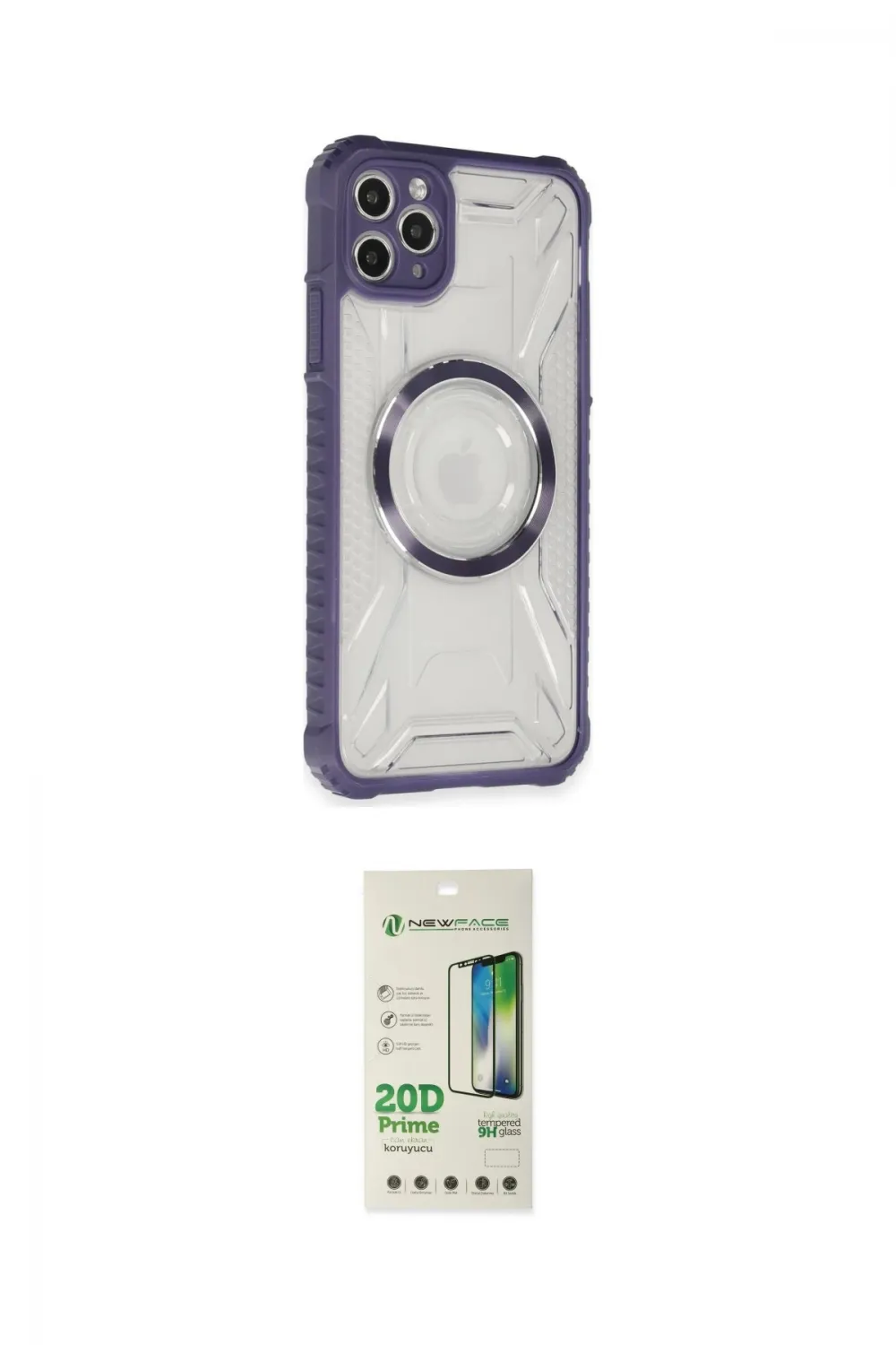 ieg™ iPhone 11 Pro Max Kılıf Kutup Modern - Siyah 20D Premium Cam Ekran Koruyucu