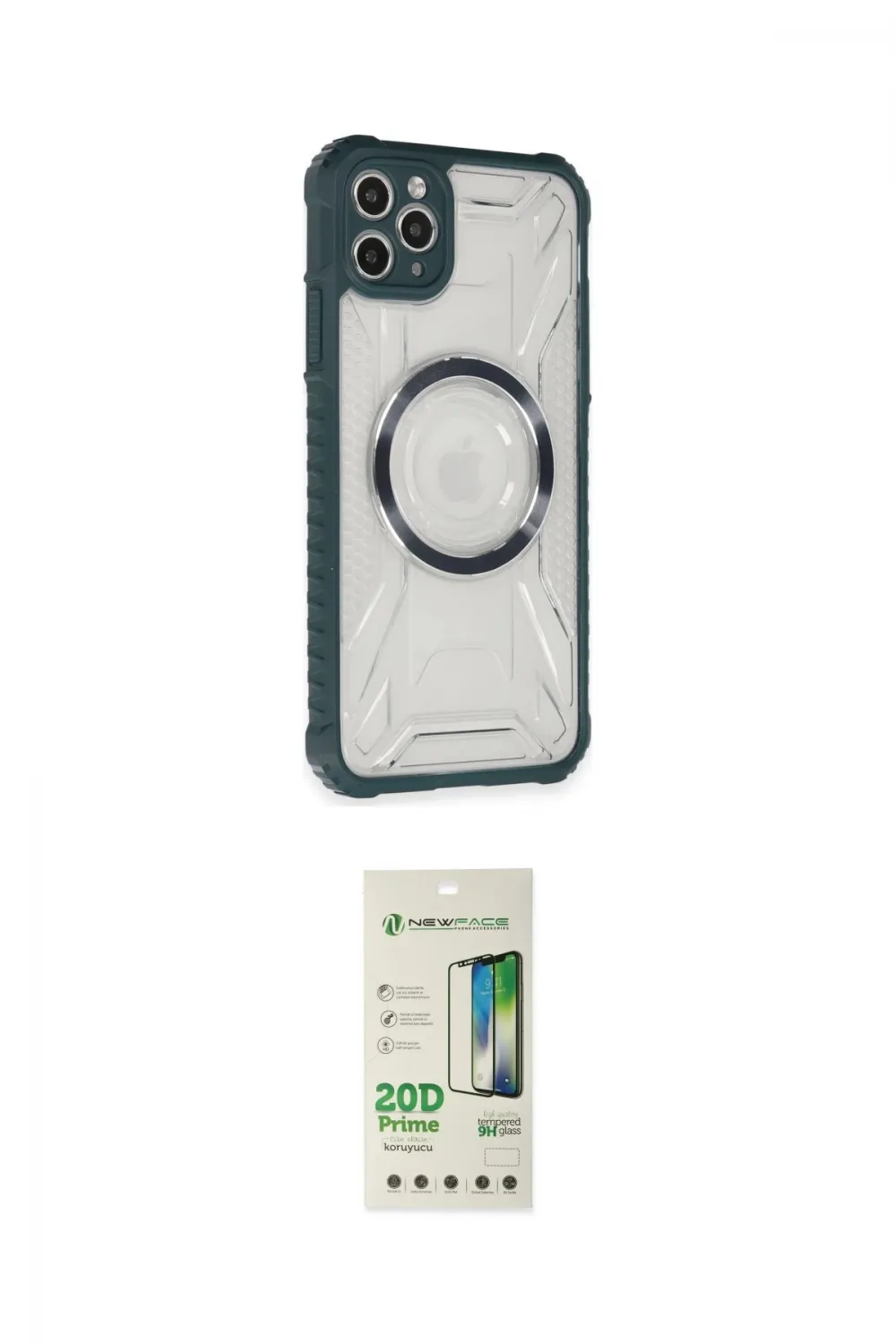 ieg™ iPhone 11 Pro Max Kılıf Kutup Modern - Siyah 20D Premium Cam Ekran Koruyucu