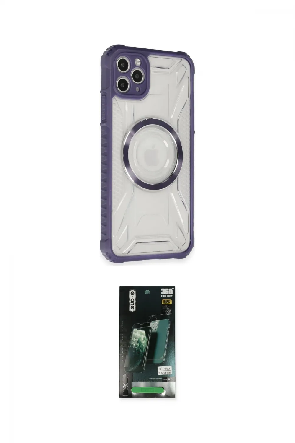 ieg™ iPhone 11 Pro Max Kılıf Kutup Modern - Siyah 360 Mat Full Body Arka Koruyucu