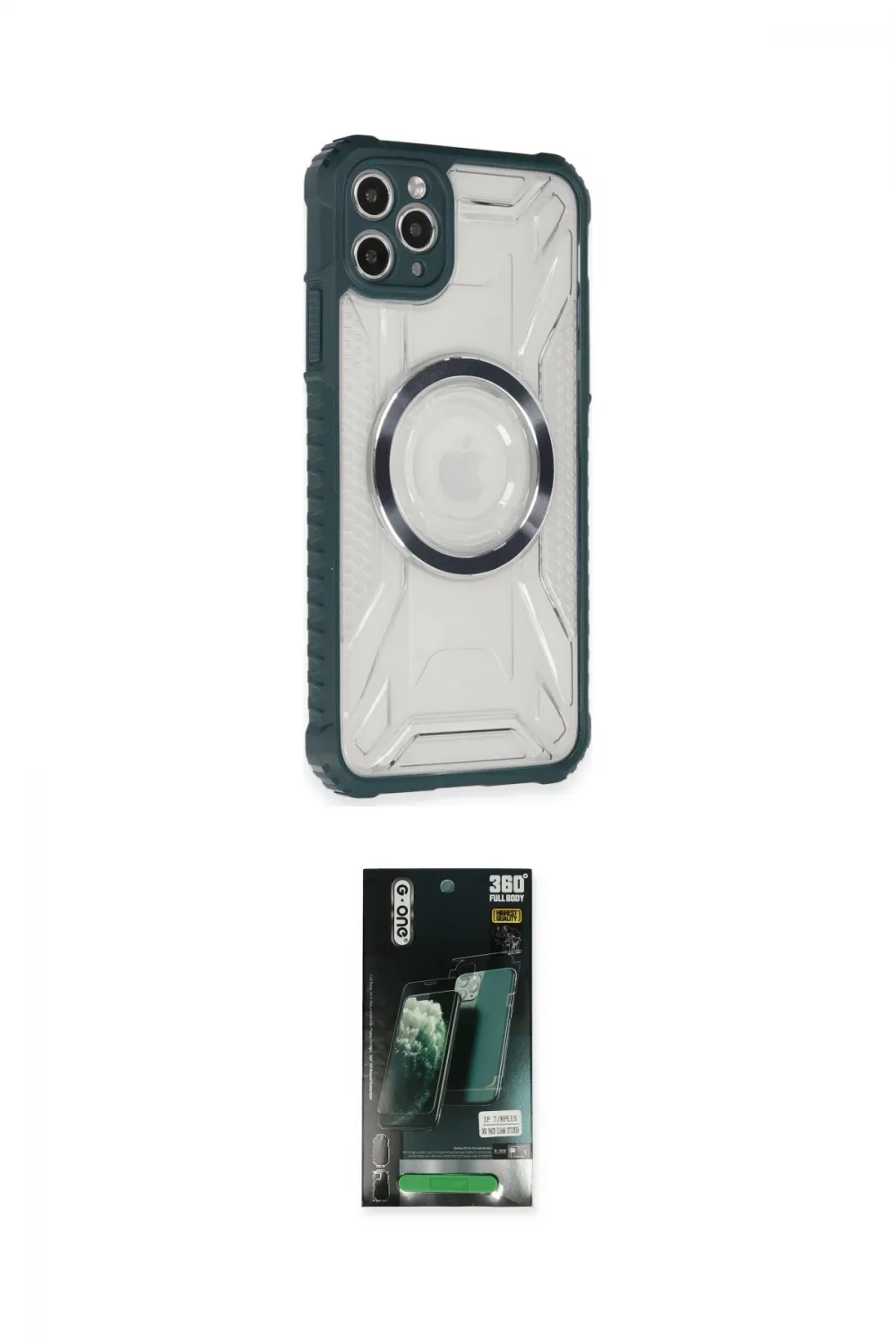 ieg™ iPhone 11 Pro Max Kılıf Kutup Modern - Siyah 360 Mat Full Body Arka Koruyucu