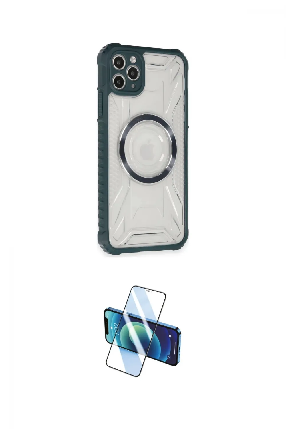 ieg™ iPhone 11 Pro Max Kılıf Kutup Modern - Siyah 3D Antistatik Seramik Nano Ekran Koruyucu