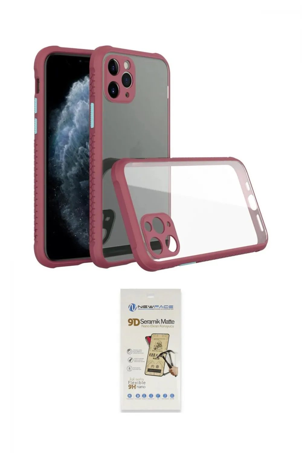 ieg™ iPhone 11 Pro Max Kılıf Nova Asil Özel Seri - Siyah Mat Seramik Nano Ekran Koruyucu