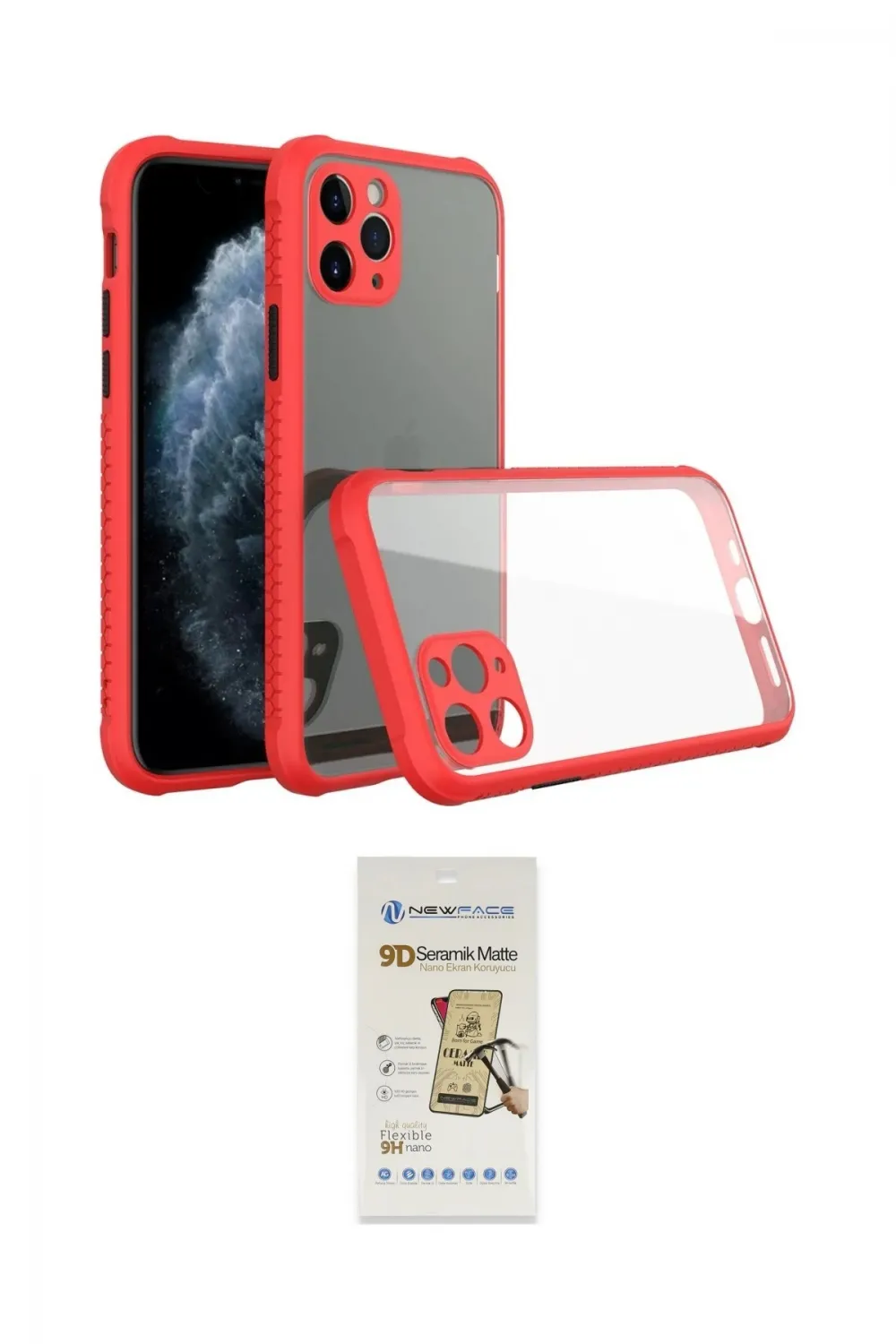 ieg™ iPhone 11 Pro Max Kılıf Nova Asil Özel Seri - Siyah Mat Seramik Nano Ekran Koruyucu
