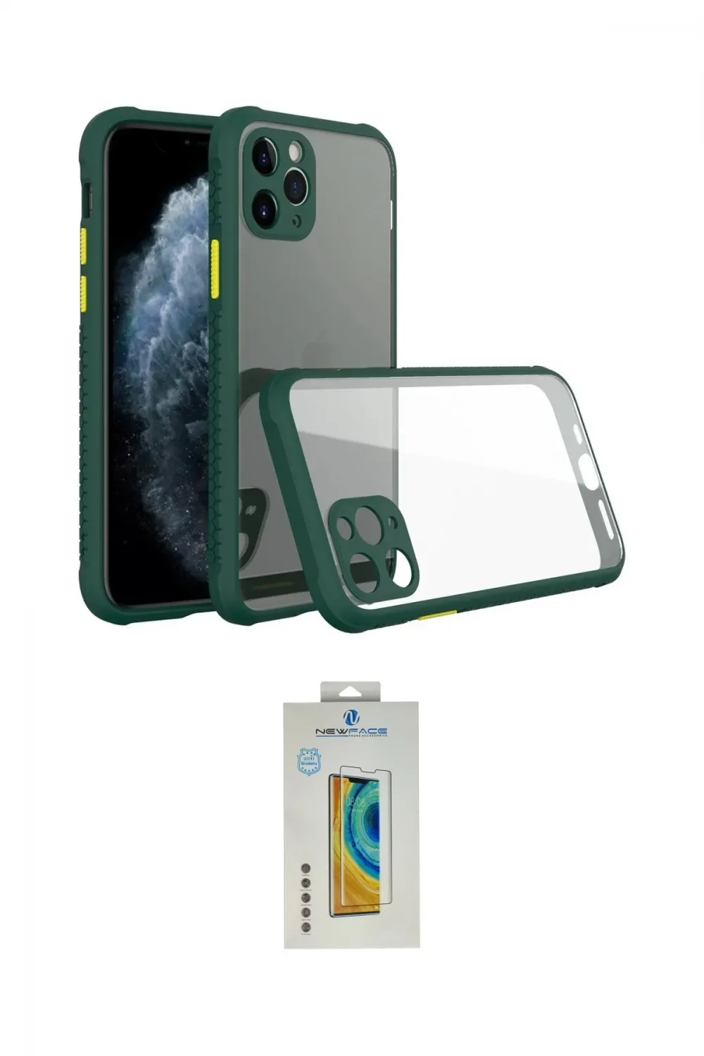 ieg™ iPhone 11 Pro Max Kılıf Nova Asil Özel Seri - Siyah Polymer Nano Ekran Koruyucu