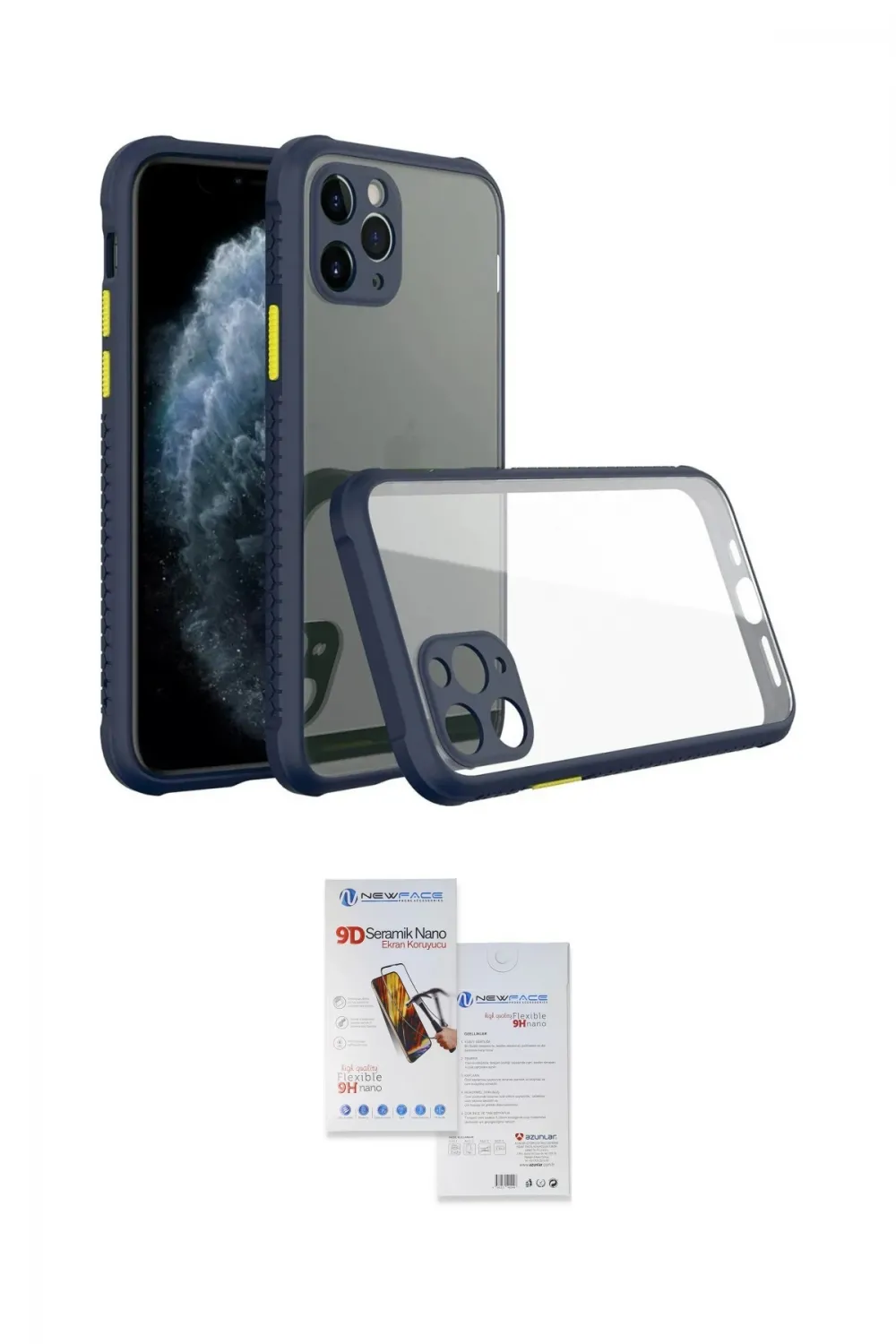 ieg™ iPhone 11 Pro Max Kılıf Nova Asil Özel Seri - Siyah Seramik Nano Ekran Koruyucu