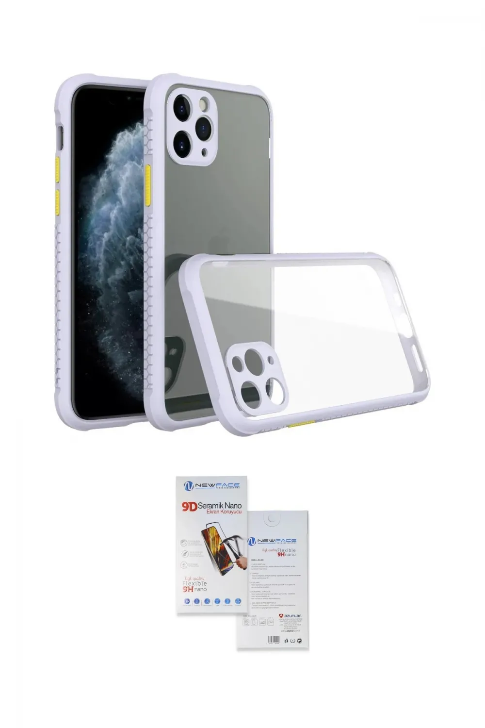 ieg™ iPhone 11 Pro Max Kılıf Nova Asil Özel Seri - Siyah Seramik Nano Ekran Koruyucu