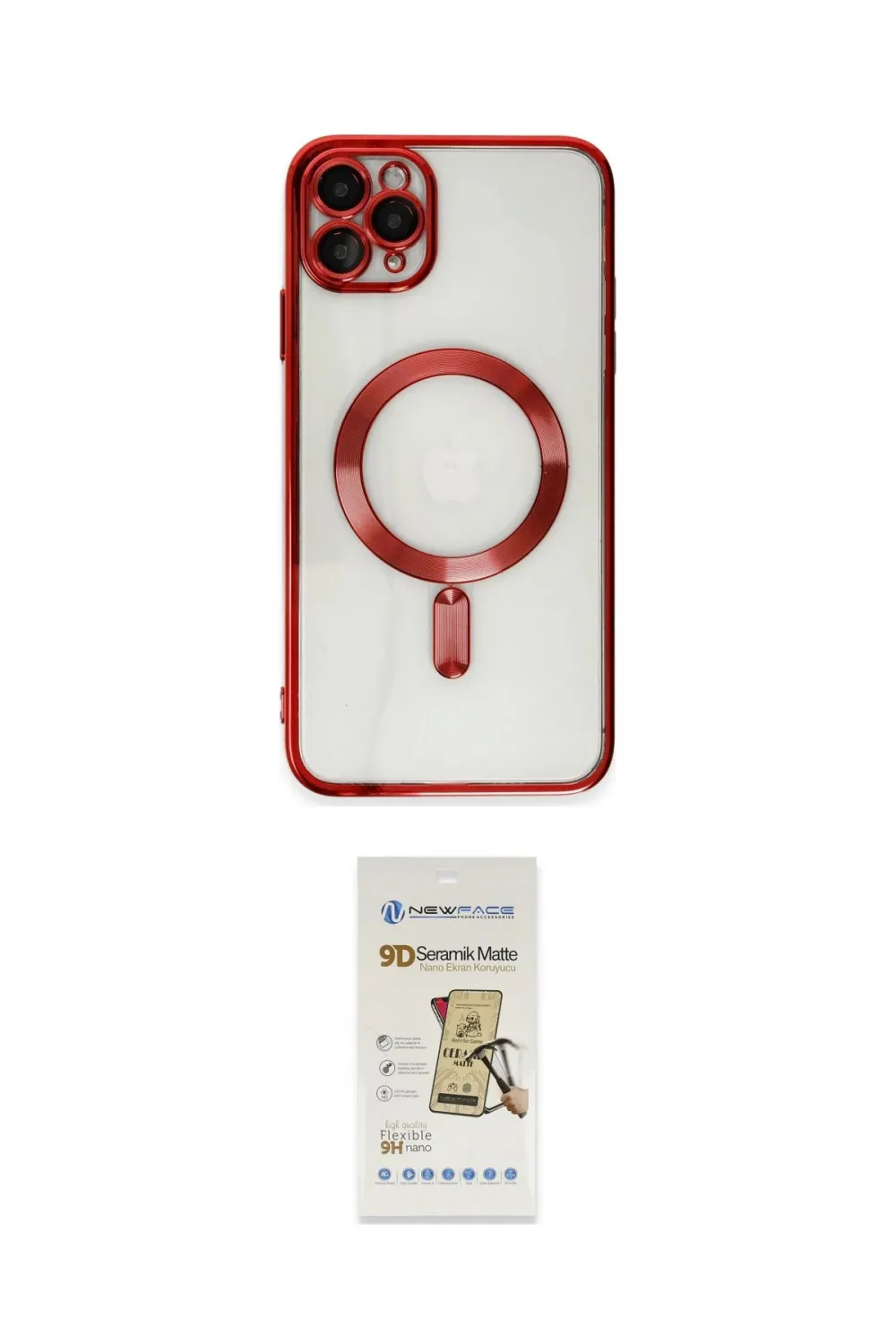 ieg™ iPhone 11 Pro Max Kılıf Nova Işık Özel Seri - Siyah Mat Seramik Nano Ekran Koruyucu