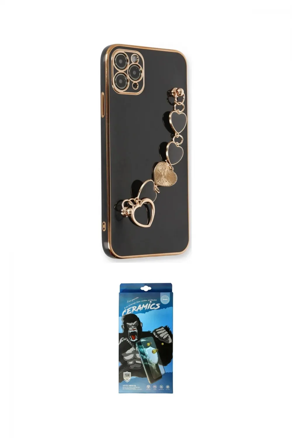 ieg™ iPhone 11 Pro Max Kılıf Nova Işık Prime - Siyah 34D Izgaralı Cam