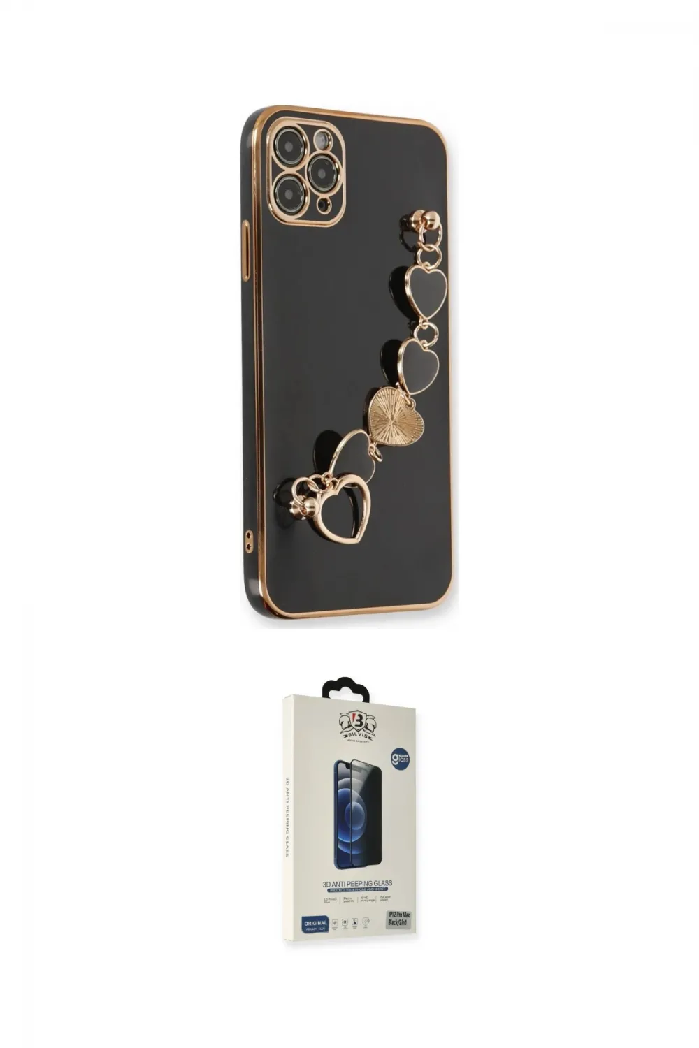 ieg™ iPhone 11 Pro Max Kılıf Nova Işık Prime - Siyah Bilvis Hayalet Cam Ekran Koruyucu