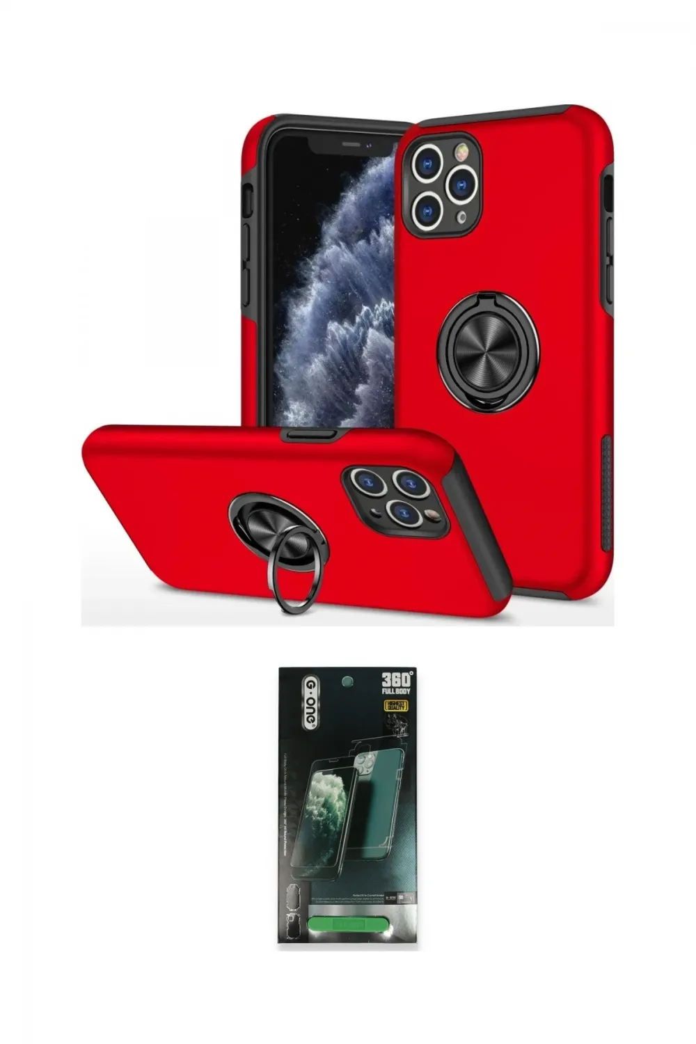 ieg™ iPhone 11 Pro Max Kılıf Odak Form Prime - Şeffaf 360 Full Body Arka Koruyucu