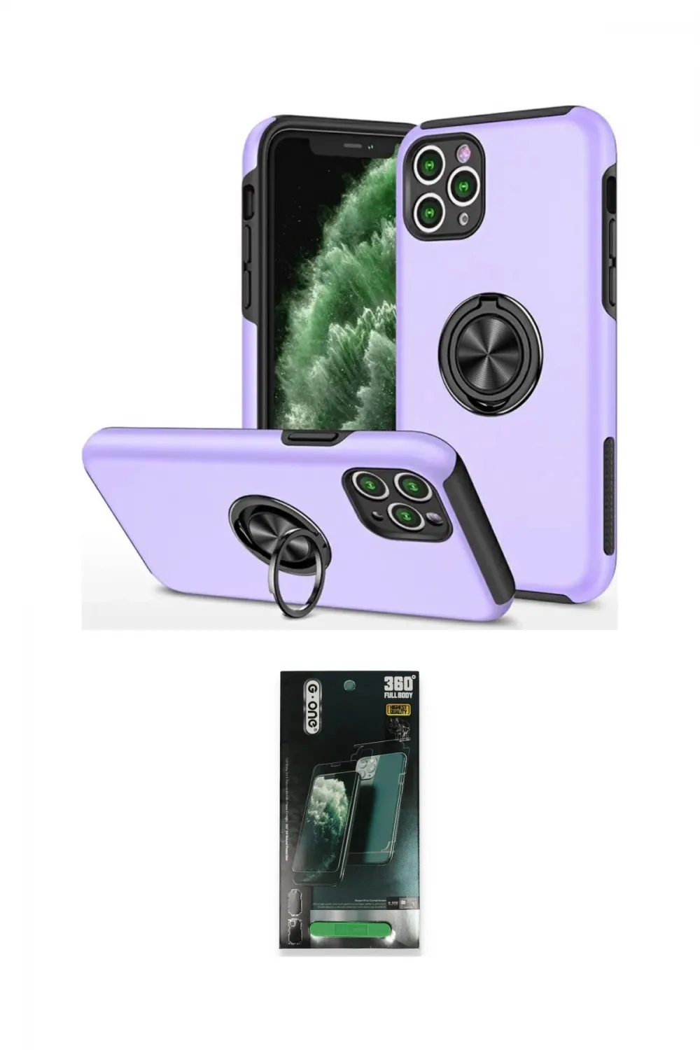 ieg™ iPhone 11 Pro Max Kılıf Odak Form Prime - Şeffaf 360 Full Body Arka Koruyucu