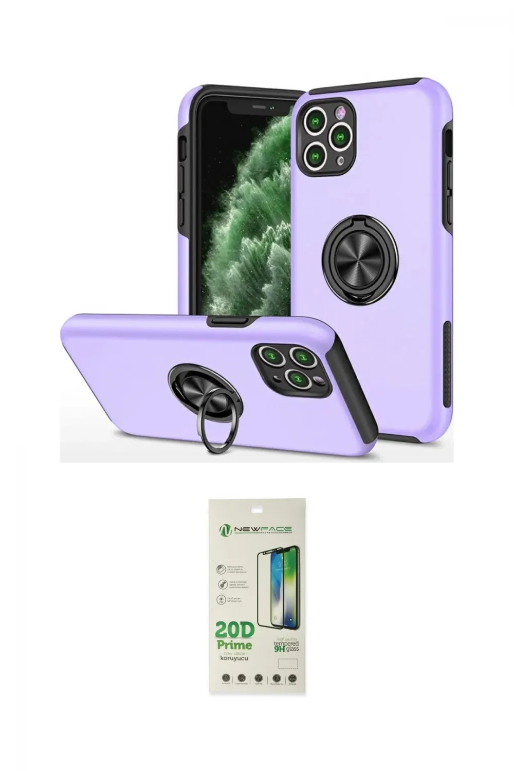 ieg™ iPhone 11 Pro Max Kılıf Odak Form Prime - Siyah 20D Premium Cam Ekran Koruyucu
