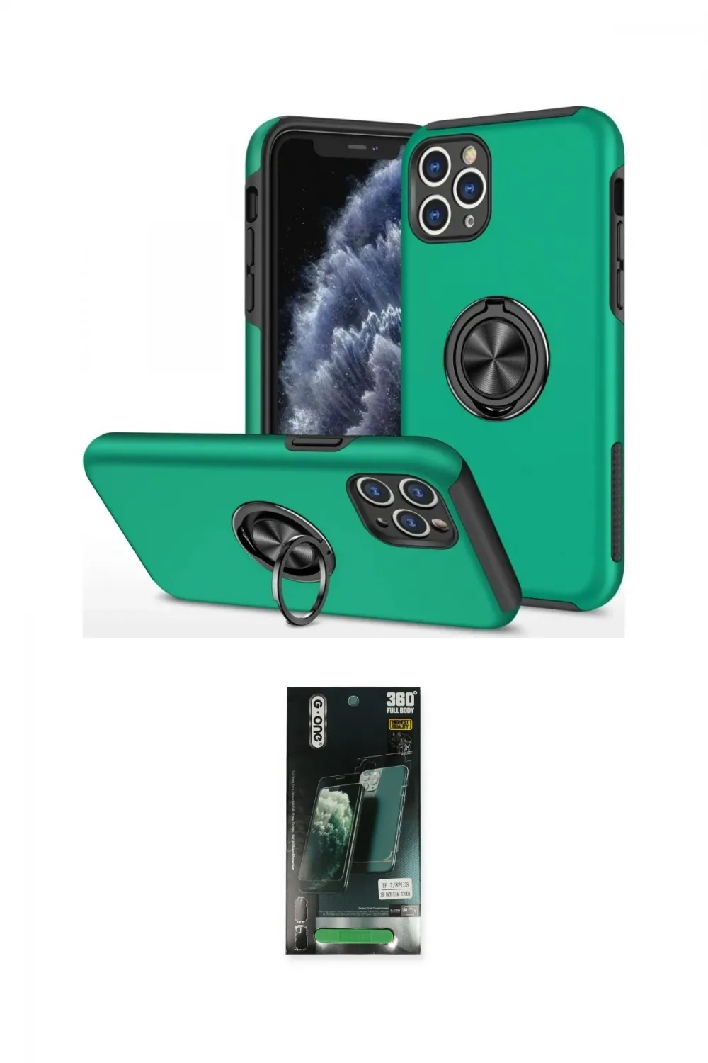ieg™ iPhone 11 Pro Max Kılıf Odak Form Prime - Siyah 360 Mat Full Body Arka Koruyucu