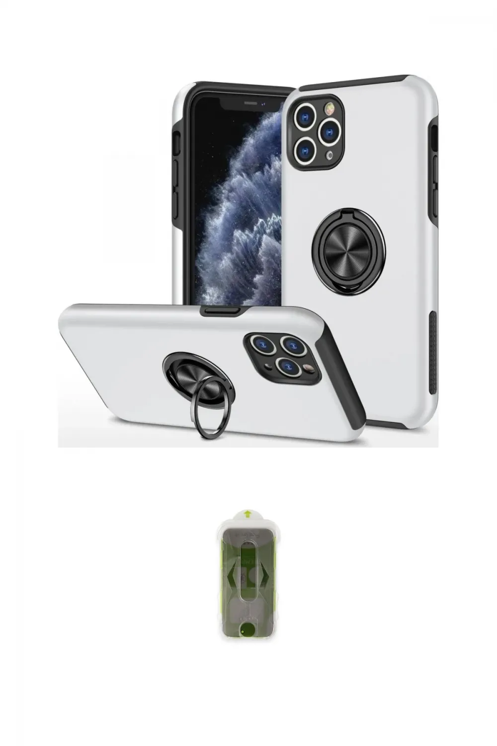 ieg™ iPhone 11 Pro Max Kılıf Odak Form Prime - Siyah Joko Magic 5D Hayalet Cam