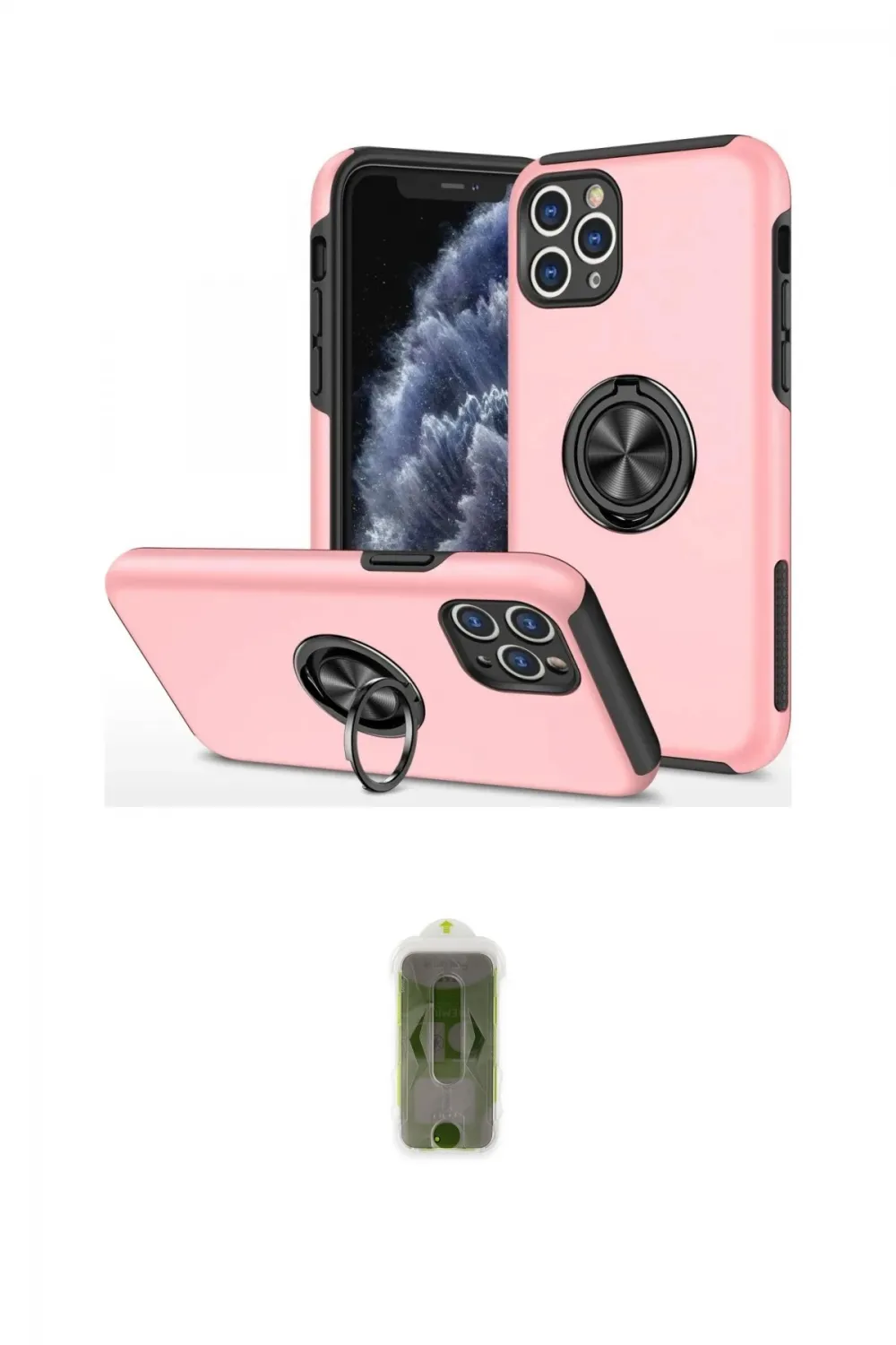 ieg™ iPhone 11 Pro Max Kılıf Odak Form Prime - Siyah Joko Magic 5D Hayalet Cam