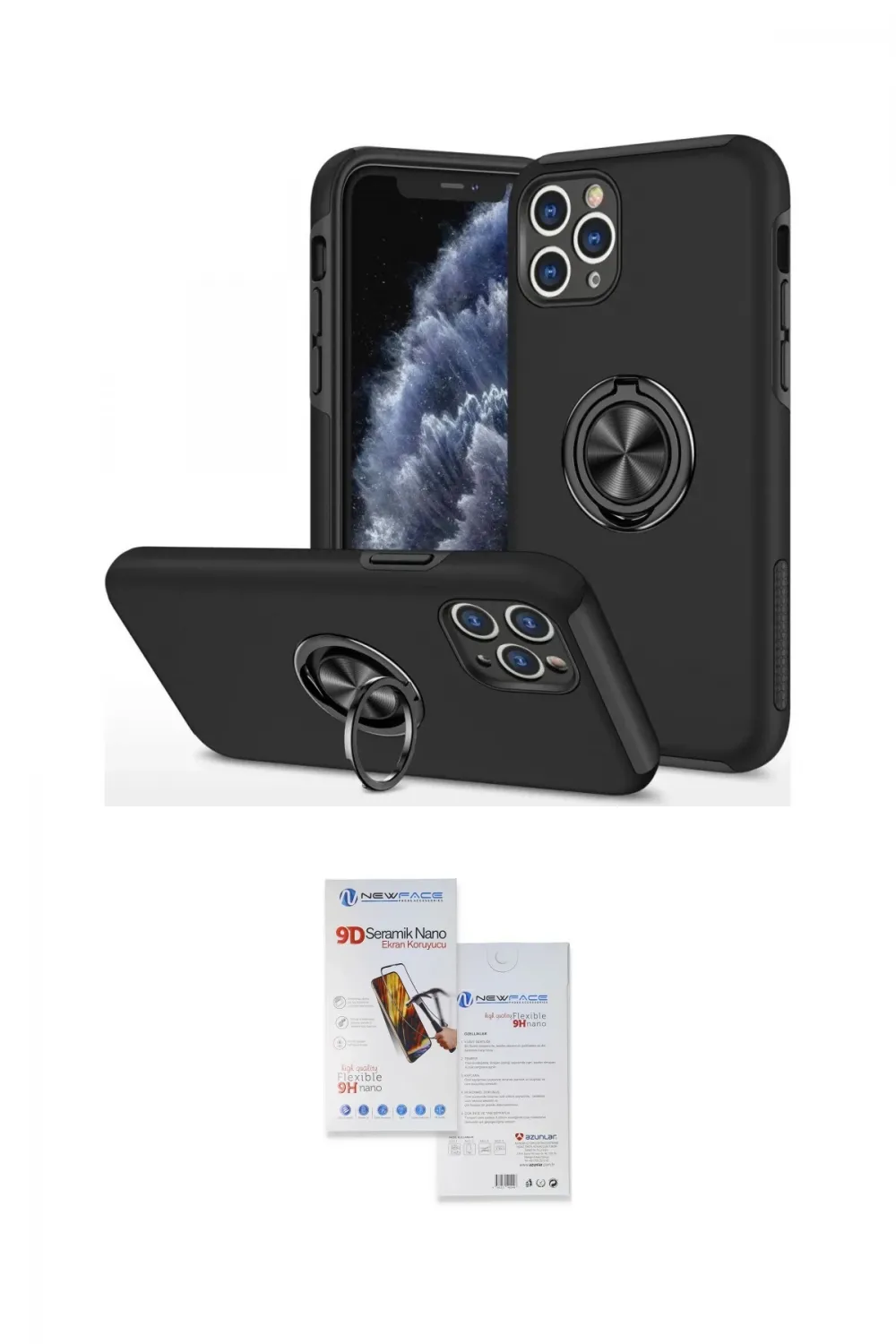 ieg™ iPhone 11 Pro Max Kılıf Odak Form Prime - Siyah Seramik Nano Ekran Koruyucu
