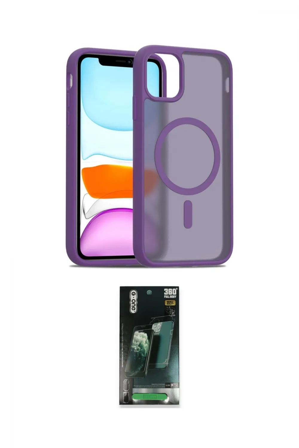 ieg™ iPhone 11 Pro Max Kılıf Siluet Minimal Prime - Şeffaf 360 Full Body Arka Koruyucu
