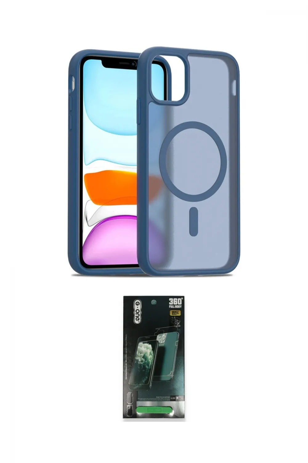 ieg™ iPhone 11 Pro Max Kılıf Siluet Minimal Prime - Şeffaf 360 Full Body Arka Koruyucu
