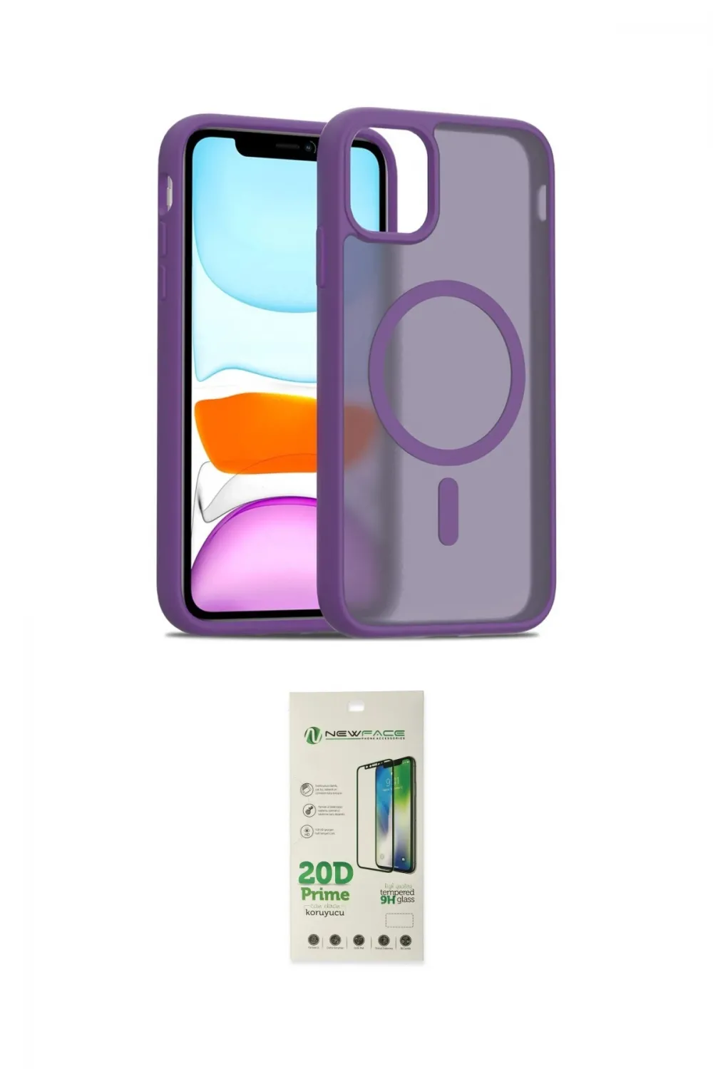 ieg™ iPhone 11 Pro Max Kılıf Siluet Minimal Prime - Siyah 20D Premium Cam Ekran Koruyucu