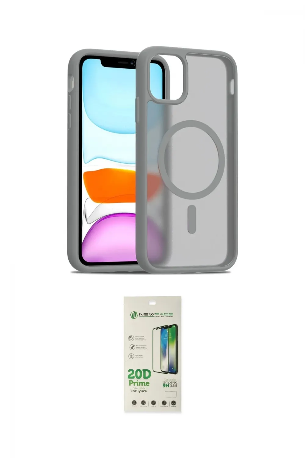 ieg™ iPhone 11 Pro Max Kılıf Siluet Minimal Prime - Siyah 20D Premium Cam Ekran Koruyucu