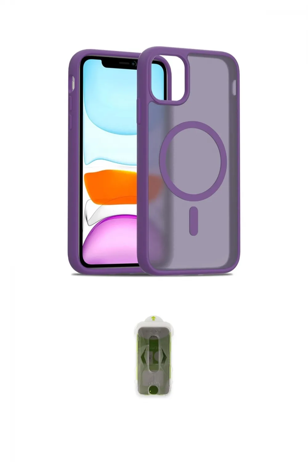 ieg™ iPhone 11 Pro Max Kılıf Siluet Minimal Prime - Siyah Joko Magic 5D Hayalet Cam