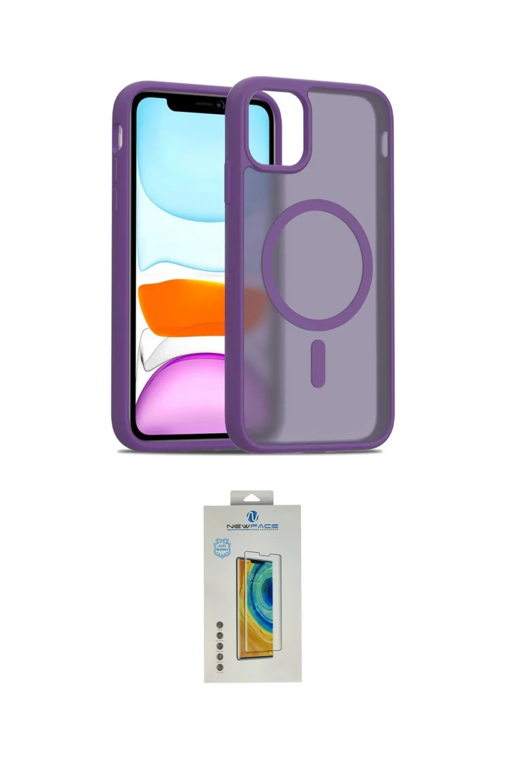 ieg™ iPhone 11 Pro Max Kılıf Siluet Minimal Prime - Siyah Polymer Nano Ekran Koruyucu