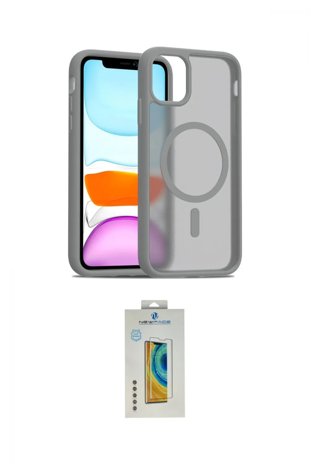 ieg™ iPhone 11 Pro Max Kılıf Siluet Minimal Prime - Siyah Polymer Nano Ekran Koruyucu