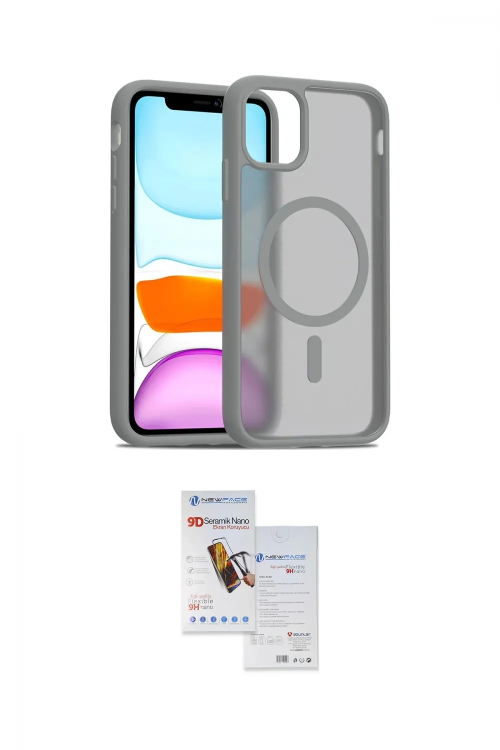 ieg™ iPhone 11 Pro Max Kılıf Siluet Minimal Prime - Siyah Seramik Nano Ekran Koruyucu