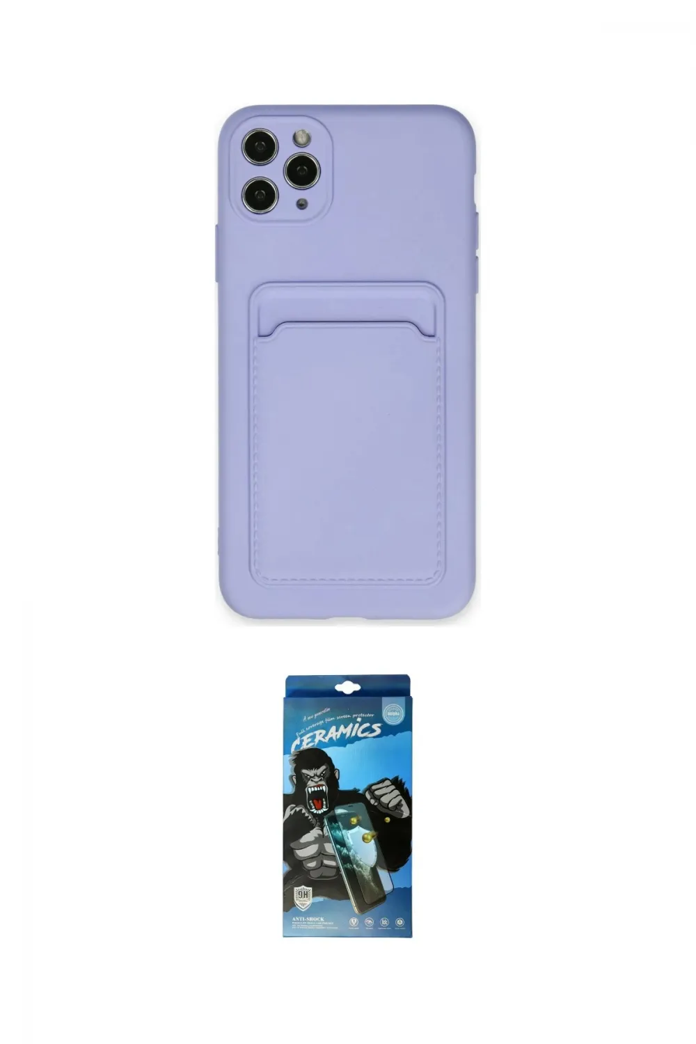 ieg™ iPhone 11 Pro Max Kılıf Vadi Çizgi Prime - Siyah 34D Izgaralı Cam