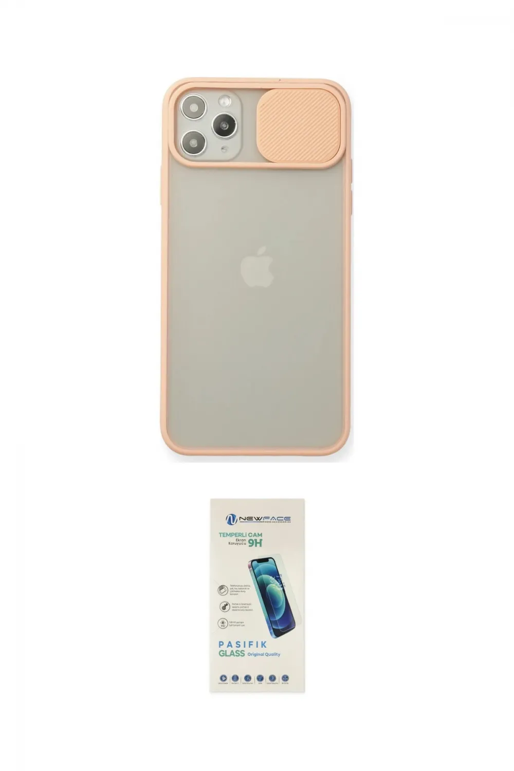 ieg™ iPhone 11 Pro Max Kılıf Vadi Çizgi - Şeffaf Pasifik Cam Ekran Koruyucu