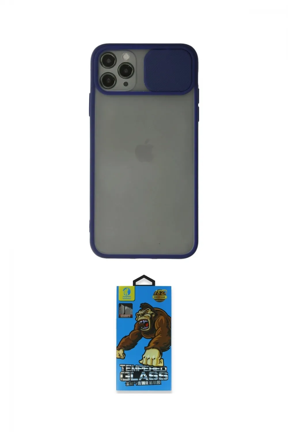 ieg™ iPhone 11 Pro Max Kılıf Vadi Çizgi - Siyah 18D Cam Ekran Koruyucu