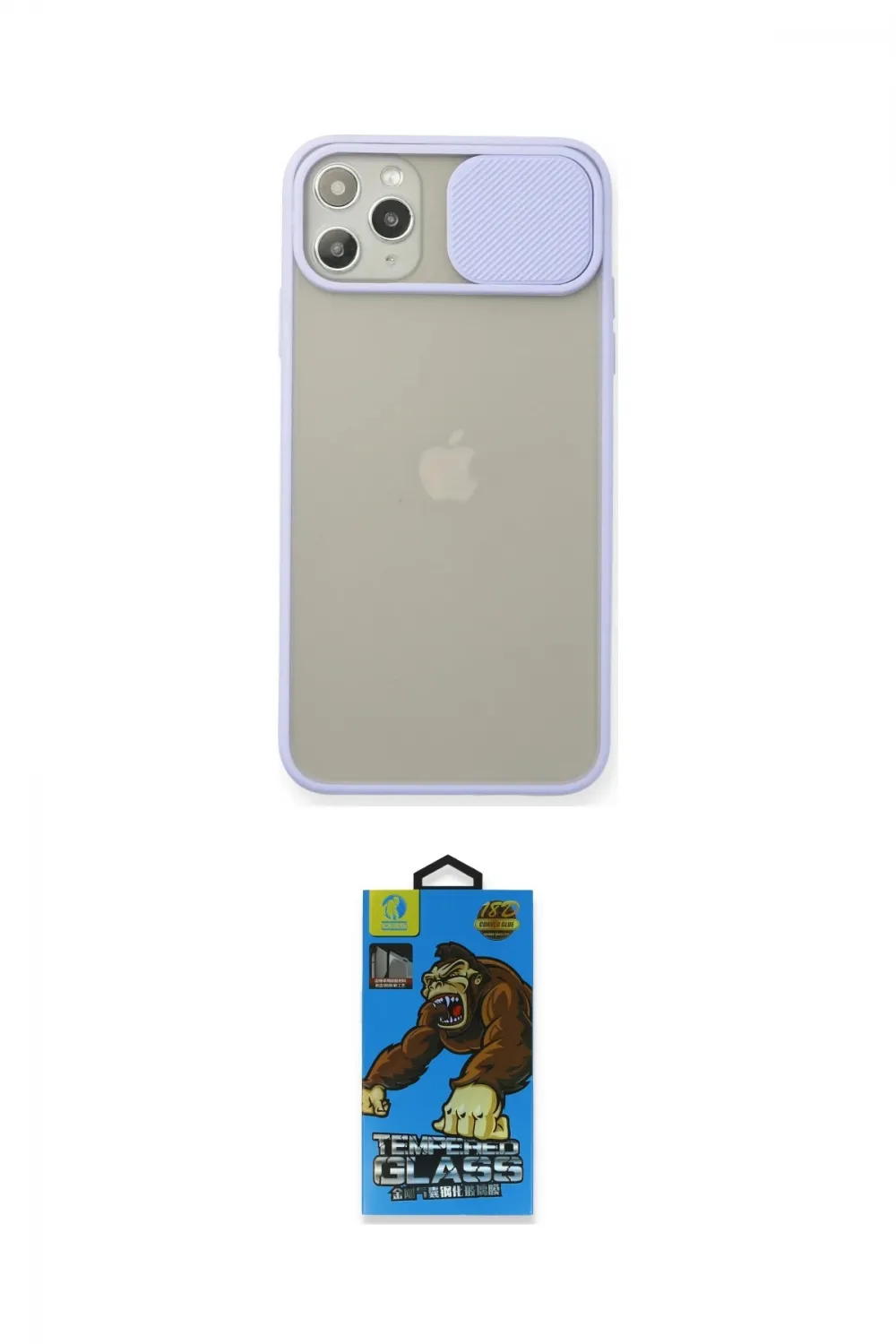 ieg™ iPhone 11 Pro Max Kılıf Vadi Çizgi - Siyah 18D Cam Ekran Koruyucu