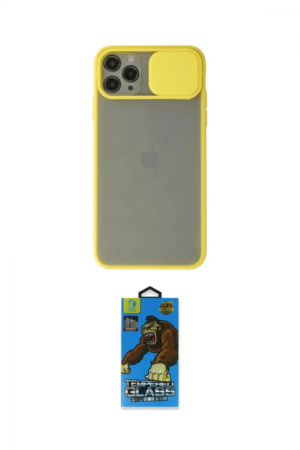 ieg™ iPhone 11 Pro Max Kılıf Vadi Çizgi - Siyah 18D Cam Ekran Koruyucu