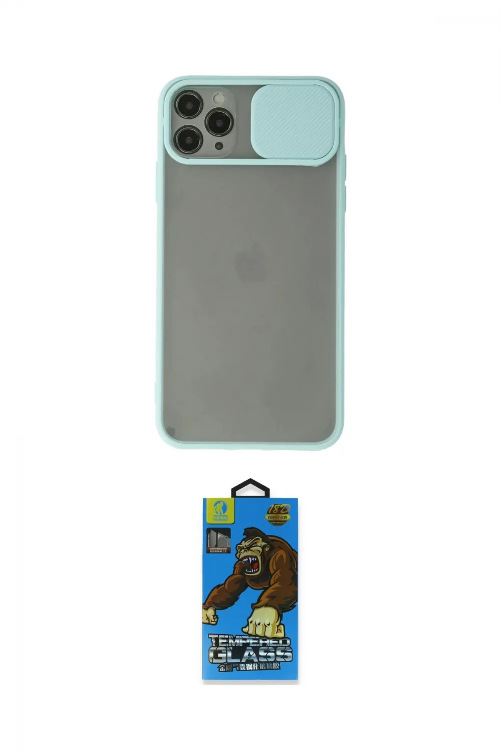 ieg™ iPhone 11 Pro Max Kılıf Vadi Çizgi - Siyah 18D Cam Ekran Koruyucu