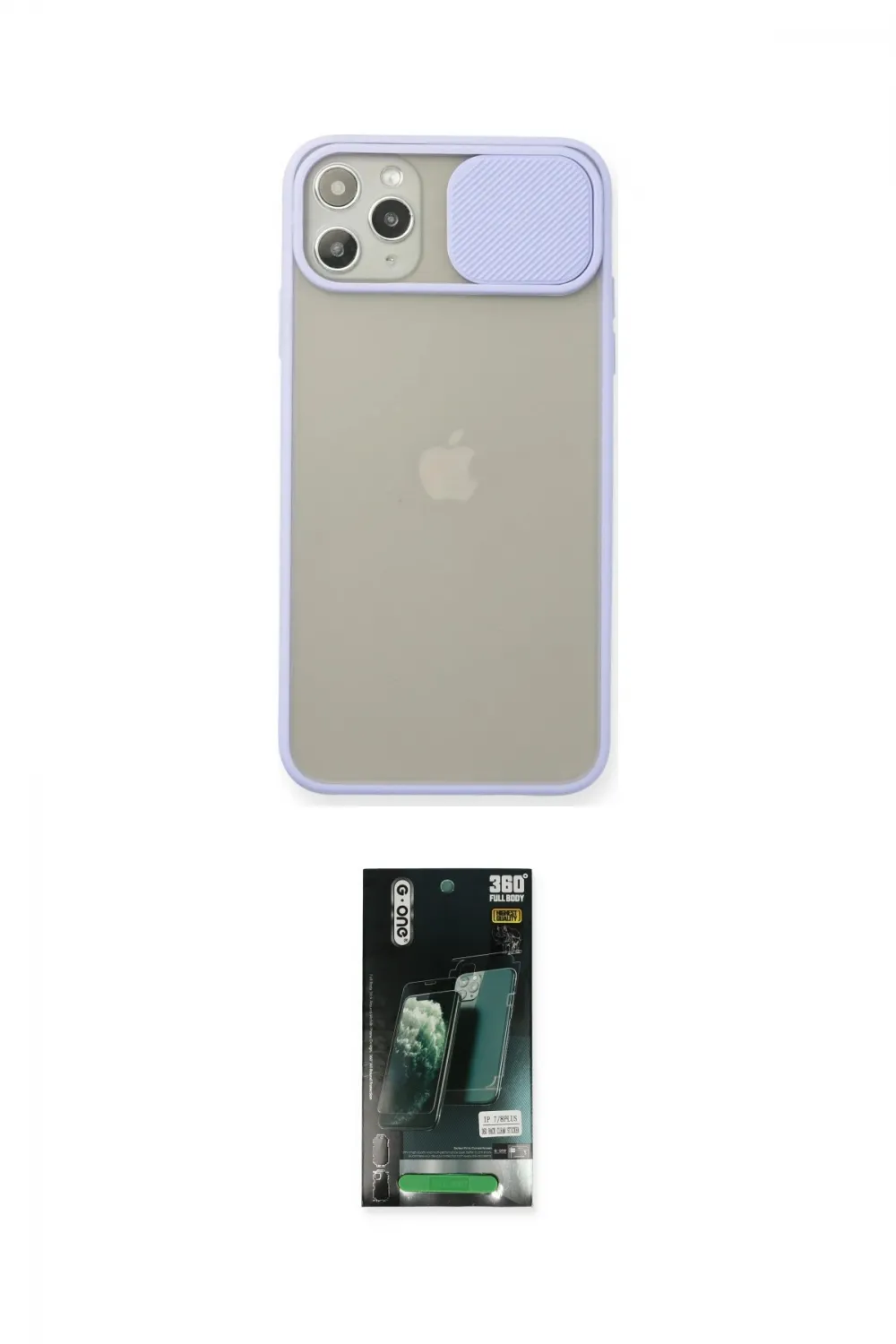 ieg™ iPhone 11 Pro Max Kılıf Vadi Çizgi - Siyah 360 Mat Full Body Arka Koruyucu