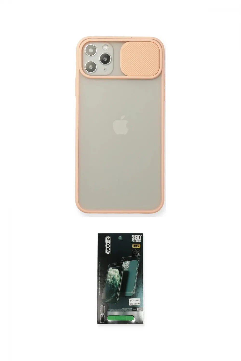 ieg™ iPhone 11 Pro Max Kılıf Vadi Çizgi - Siyah 360 Mat Full Body Arka Koruyucu