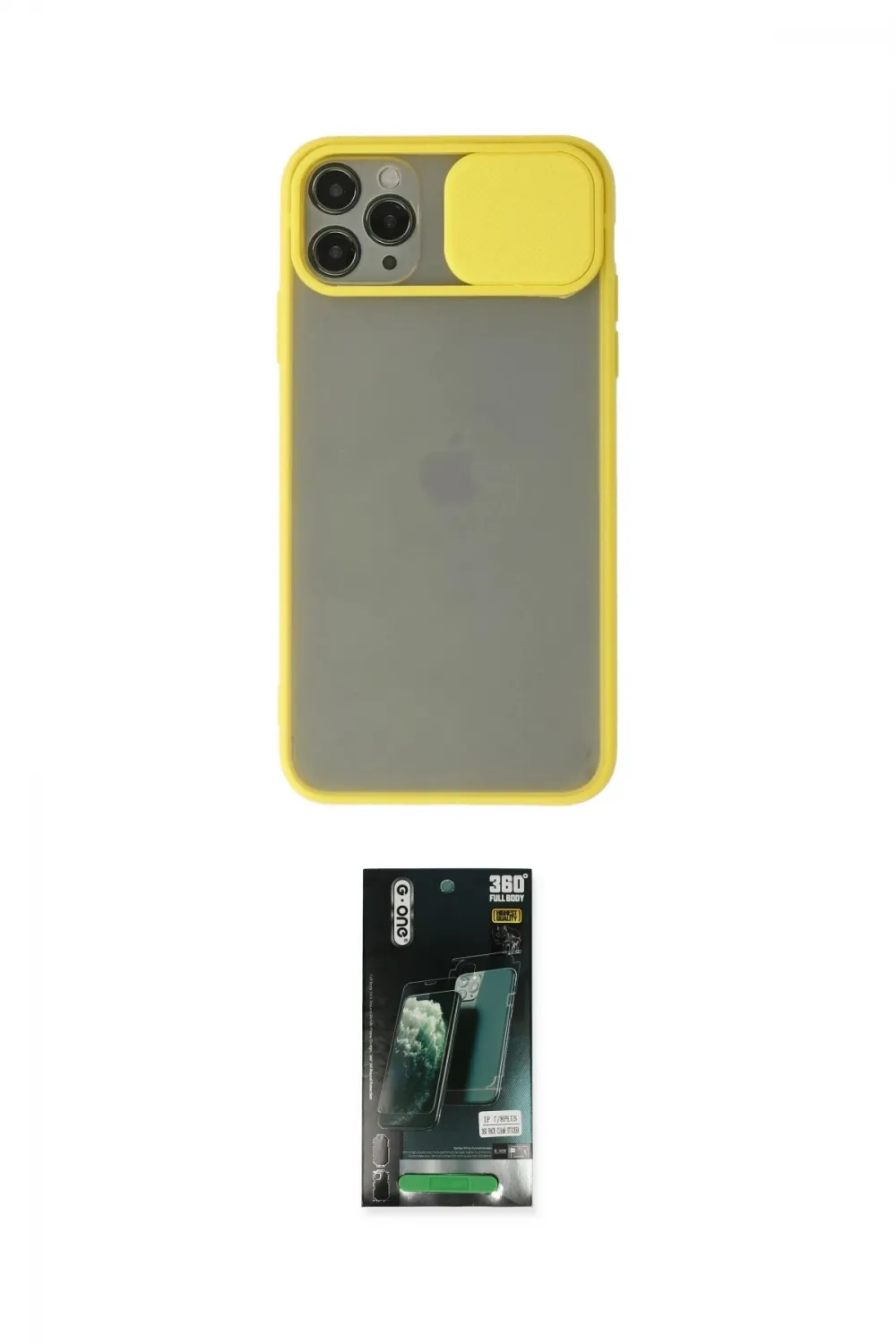 ieg™ iPhone 11 Pro Max Kılıf Vadi Çizgi - Siyah 360 Mat Full Body Arka Koruyucu