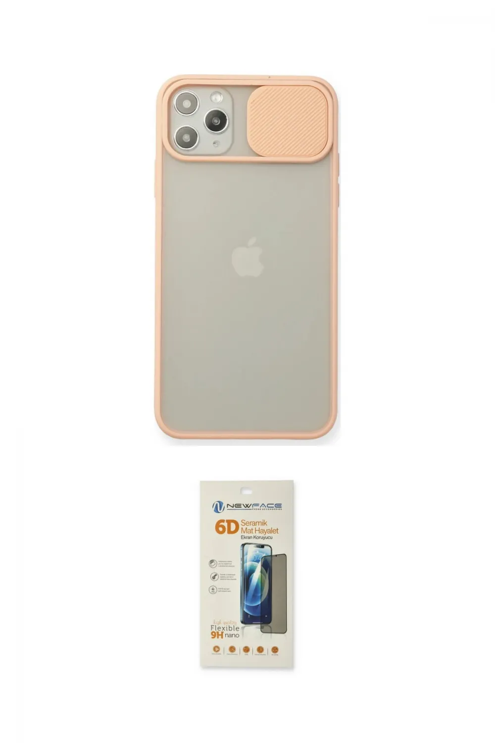 ieg™ iPhone 11 Pro Max Kılıf Vadi Çizgi - Siyah 6D Mat Seramik Hayalet Nano Ekran Koruyucu
