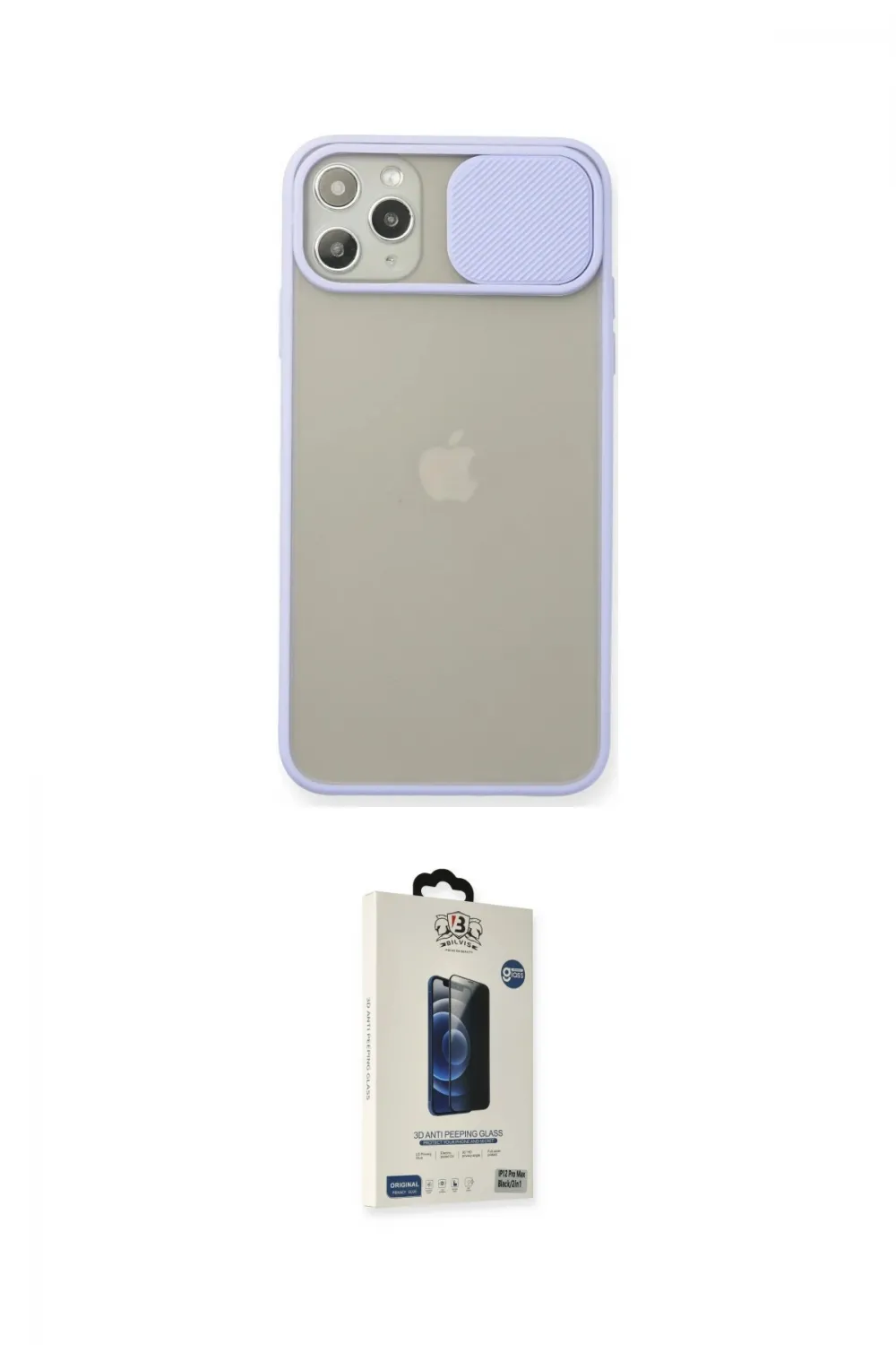 ieg™ iPhone 11 Pro Max Kılıf Vadi Çizgi - Siyah Bilvis Hayalet Cam Ekran Koruyucu