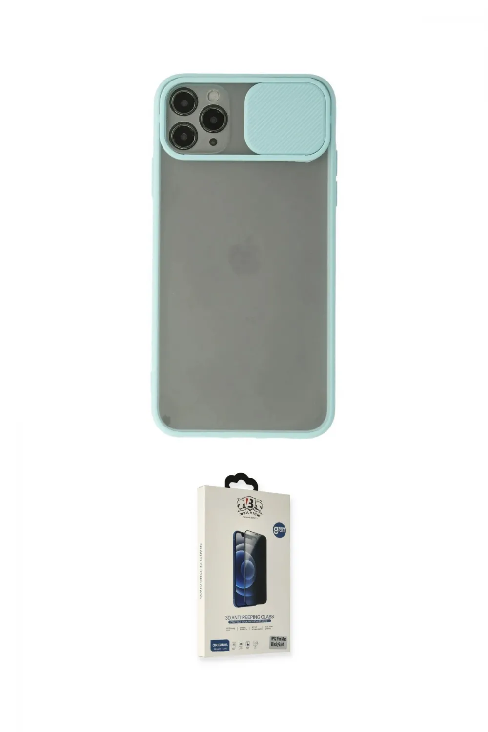 ieg™ iPhone 11 Pro Max Kılıf Vadi Çizgi - Siyah Bilvis Hayalet Cam Ekran Koruyucu