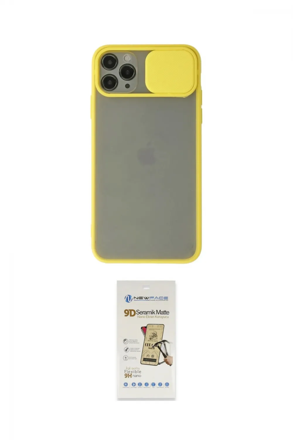 ieg™ iPhone 11 Pro Max Kılıf Vadi Çizgi - Siyah Mat Seramik Nano Ekran Koruyucu