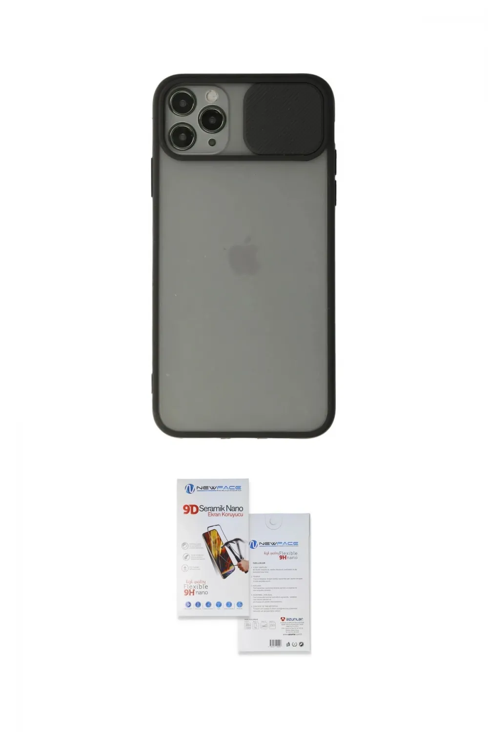 ieg™ iPhone 11 Pro Max Kılıf Vadi Çizgi - Siyah Seramik Nano Ekran Koruyucu