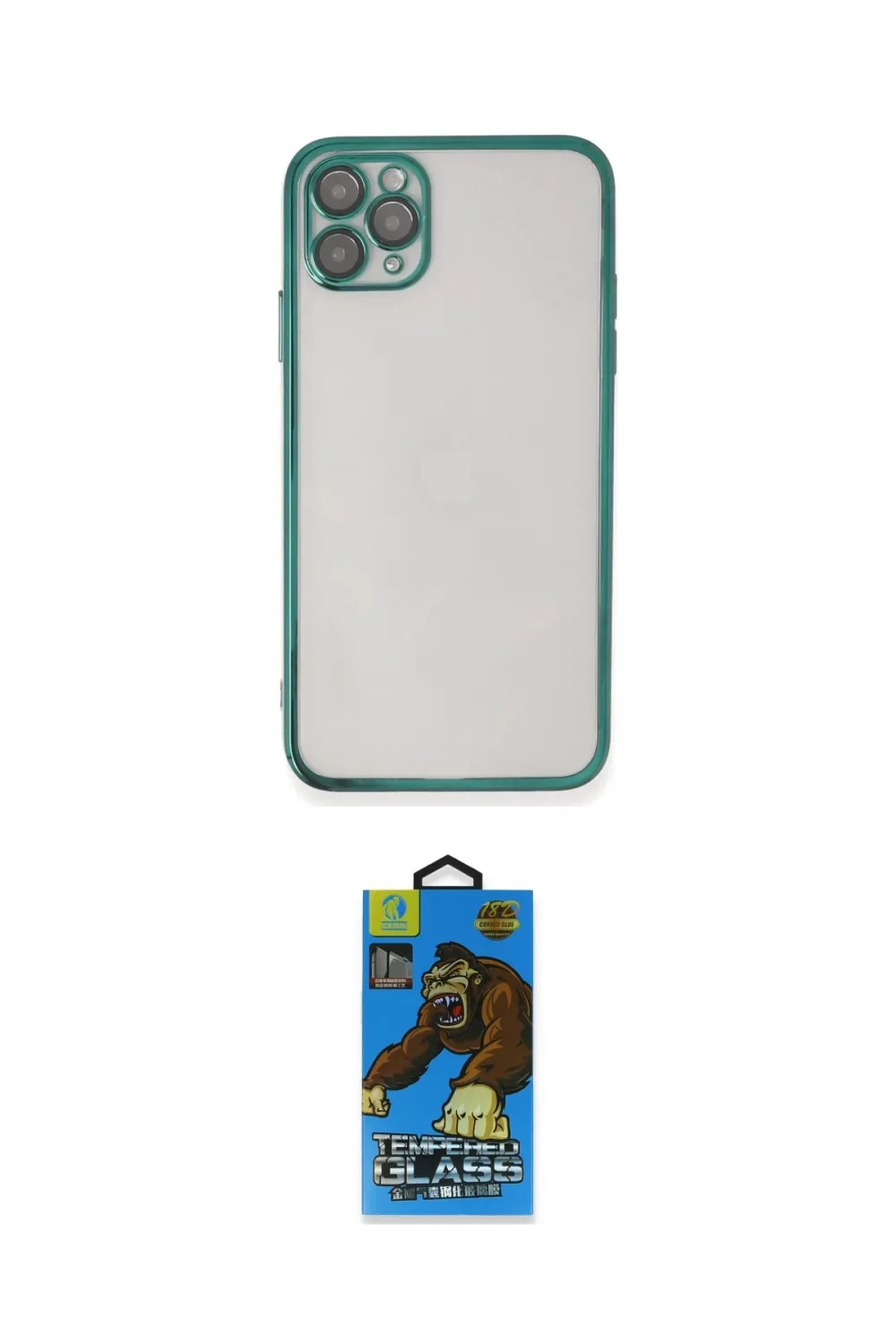 ieg™ iPhone 11 Pro Max Kılıf Vadi Minimal - Siyah 18D Cam Ekran Koruyucu