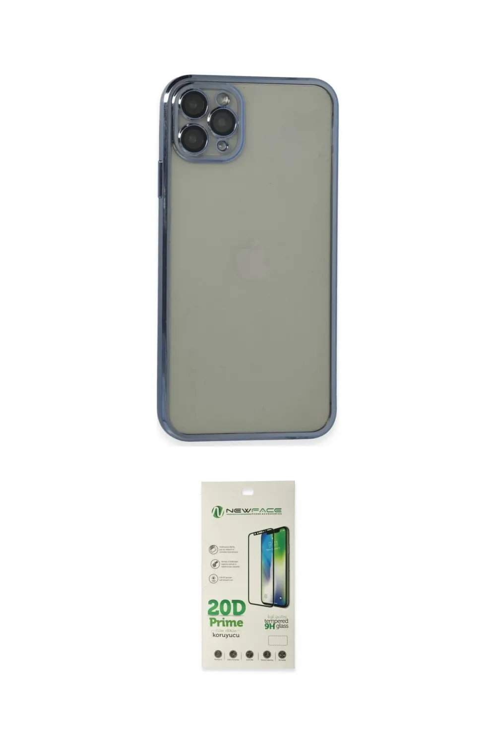 ieg™ iPhone 11 Pro Max Kılıf Vadi Minimal - Siyah 20D Premium Cam Ekran Koruyucu
