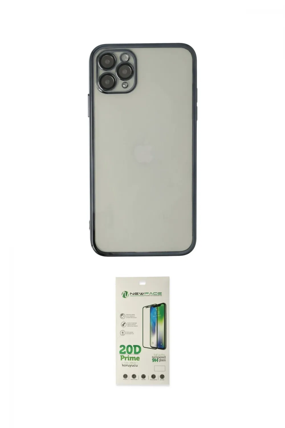 ieg™ iPhone 11 Pro Max Kılıf Vadi Minimal - Siyah 20D Premium Cam Ekran Koruyucu