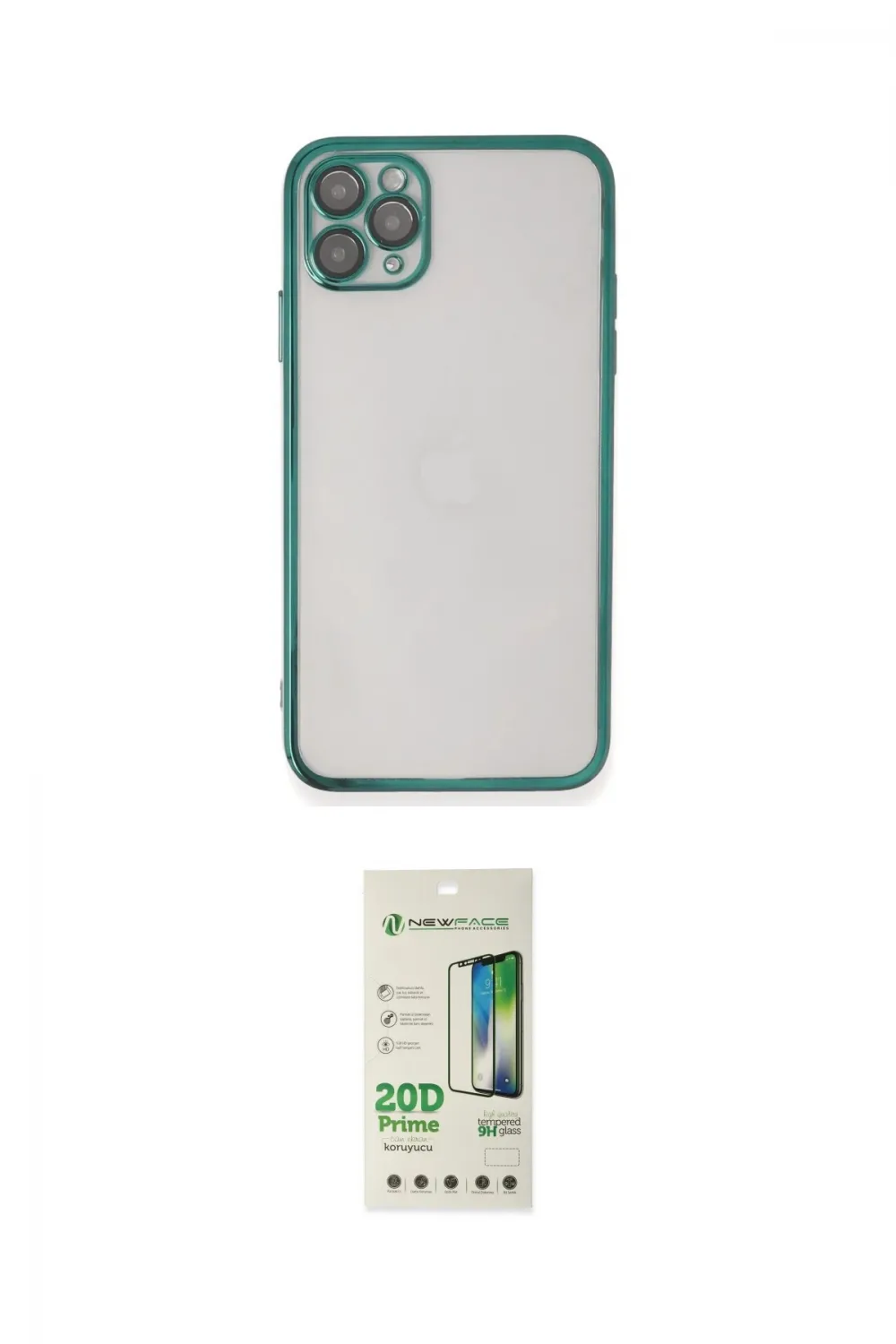 ieg™ iPhone 11 Pro Max Kılıf Vadi Minimal - Siyah 20D Premium Cam Ekran Koruyucu