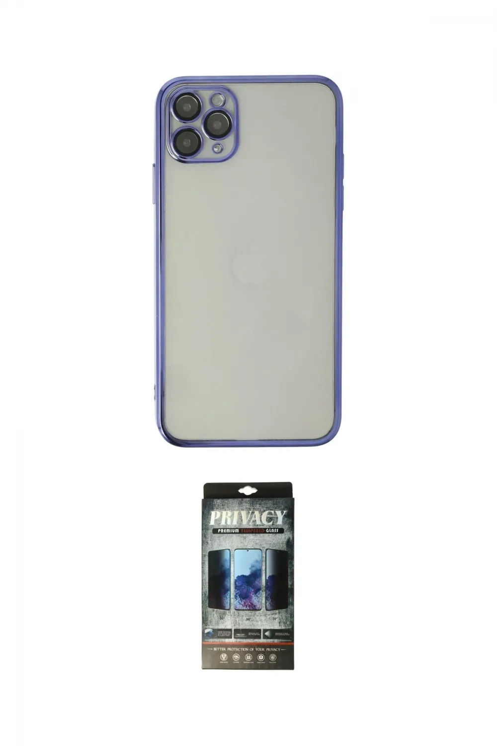 ieg™ iPhone 11 Pro Max Kılıf Vadi Minimal - Siyah 34D Hayalet Izgaralı Cam
