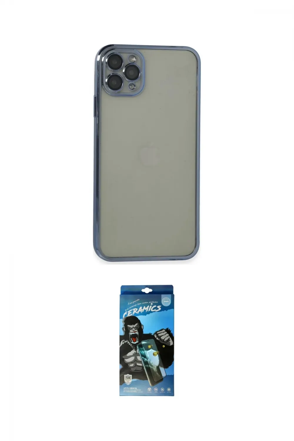 ieg™ iPhone 11 Pro Max Kılıf Vadi Minimal - Siyah 34D Izgaralı Cam