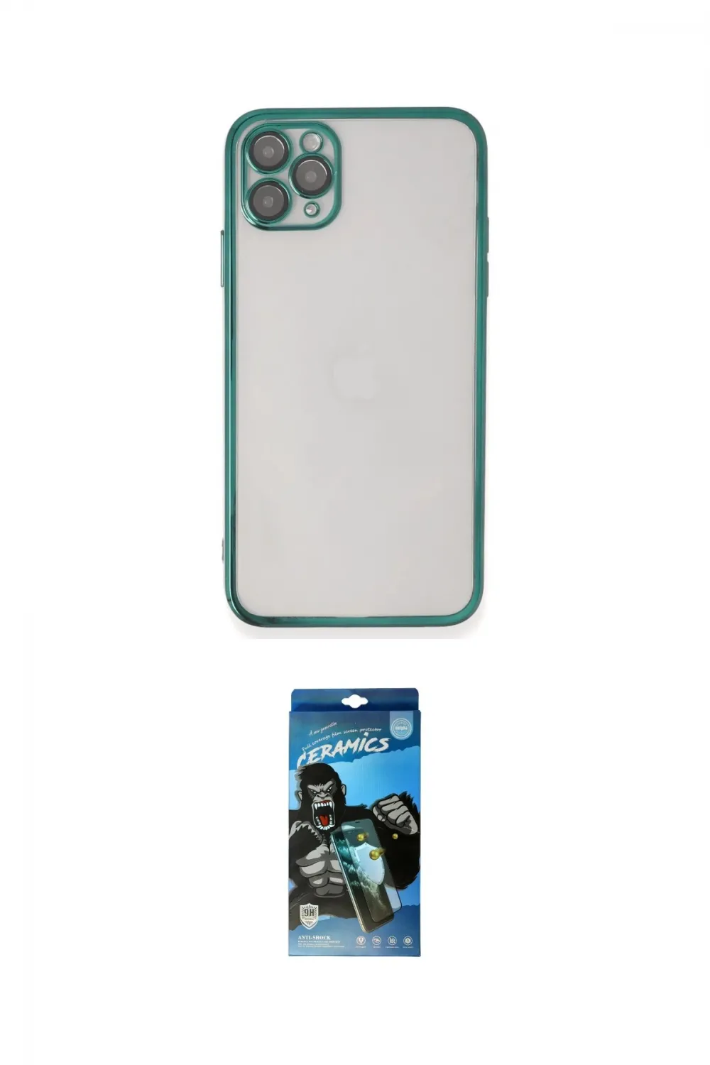 ieg™ iPhone 11 Pro Max Kılıf Vadi Minimal - Siyah 34D Izgaralı Cam